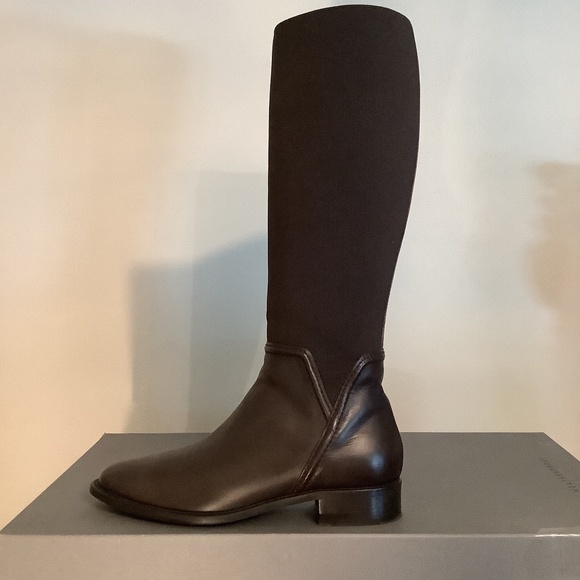 Aquatalia NaninaWaterproof Calf/ Elastic Brown Boots 9.5